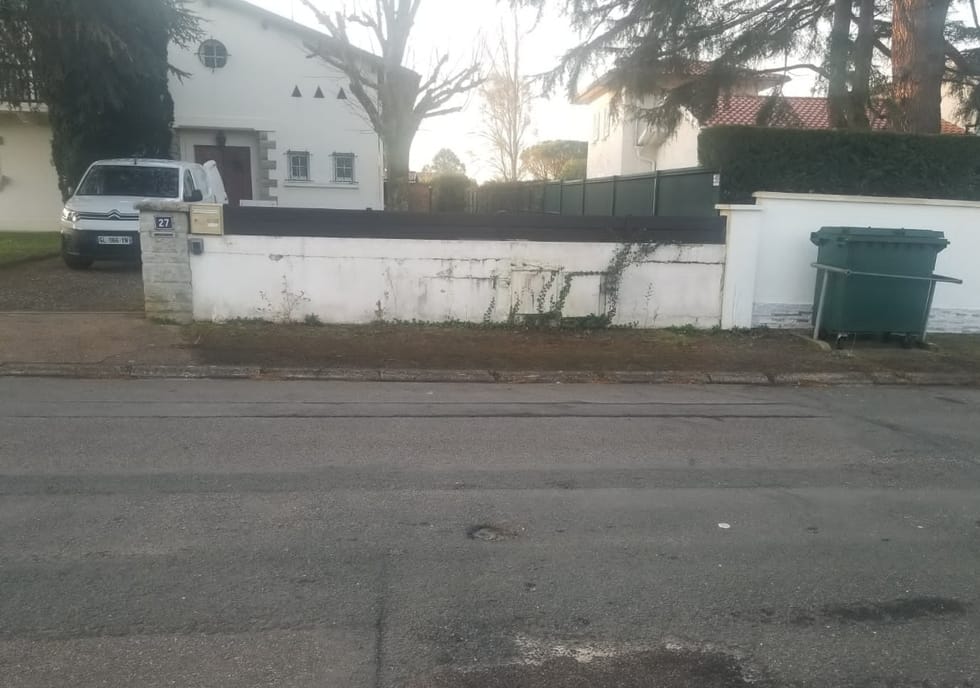 Clôture avant travaux